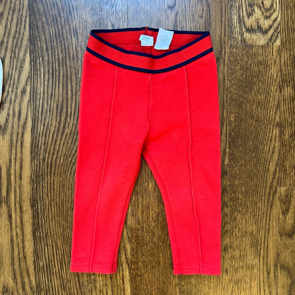 Janie & Jack Red Ponte Leggings